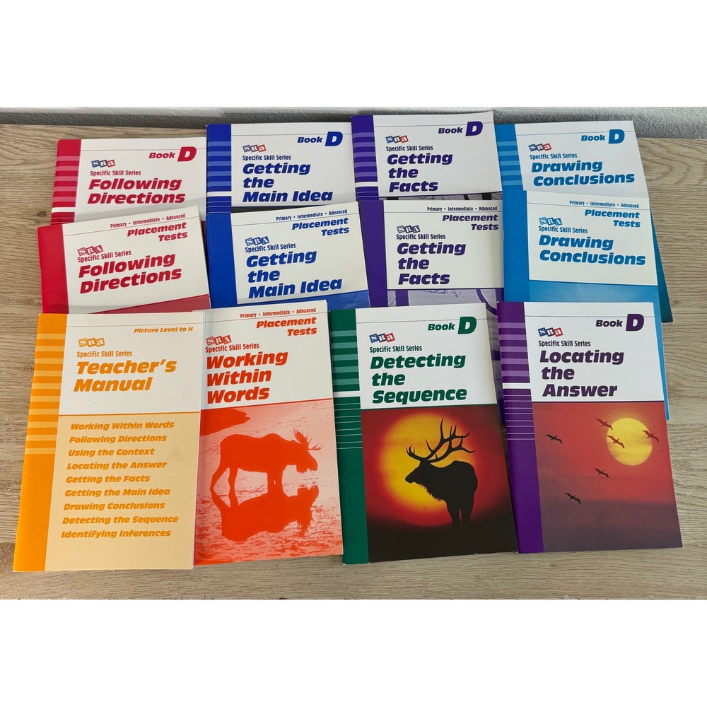 SRA Specific Skill Series Book D Placement Tests Teachers Manual Richard Boning